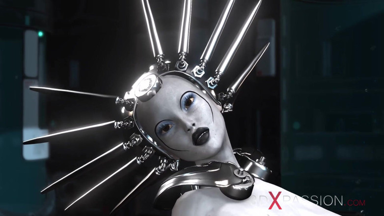 3dxpassion-transgender: Sexy universitária escrava é fodida com força na bunda por sci-fi...