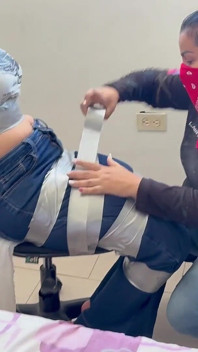 Fantasizing 18-year-old Taped & Gagged by Masked MILF