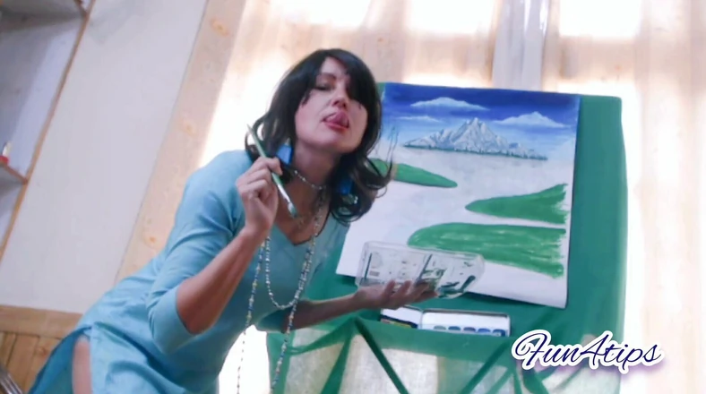 Bolly Karma: Sexig fru som blinkar hennes kropp.