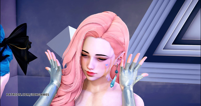3D-Hentai Games: Rumor Seraphine Gwen Caitlyn sexy naked dance