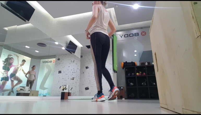 Erotic Tanya: Cute Teen Doing Gym Warmup