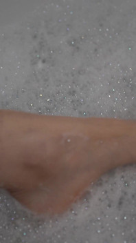 Dedos de los pies jabonoso