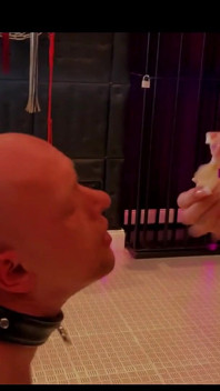 Miss Alessa Milano Feeding My Sissy Bitch Used Condoms
