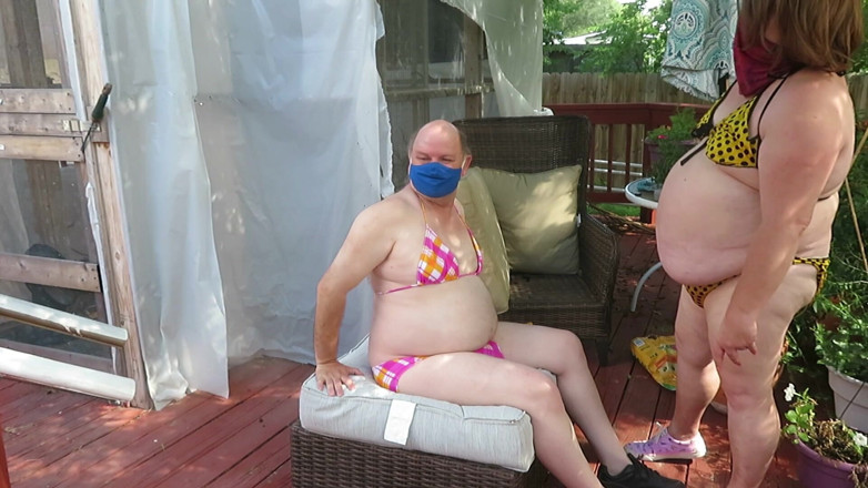 BBW nurse Vicki adventures with friends: Bbw tranny DeeDee puts lotion on Brittney Mistress, Victoria's cross...