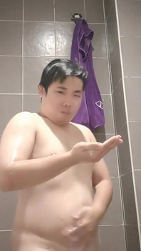 Chubby Boy Having a Bath with His Cute Little Uncut Cock
