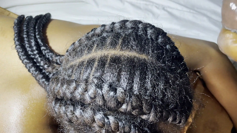 African Beauties: Hair Fetish for Ebony Teen Receiving Cum