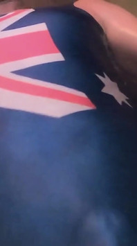 Aussie in a One Piece Swimsuit