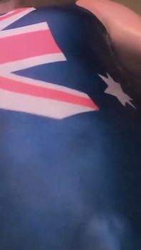 Aussie in a One Piece Swimsuit