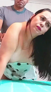 Stepmom Who Makes the Bed Gets Caught and Fucked Hard in All Fours by Her Stepson