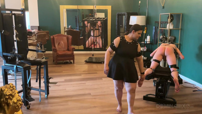 LadyPam: Piss Drenched Bound Slaves in Dominatrix Dungeon