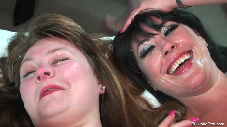 Bukkake Fest: Isla Skye i Tyla Moore - Gangbang