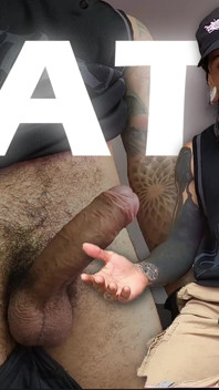 Giant Tattoo Artist Shows His Cock to Tiny Human