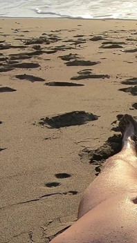 Beach Handjob: Beauty in Bikini Makes Him Get a Huge Cumshot at the Beach