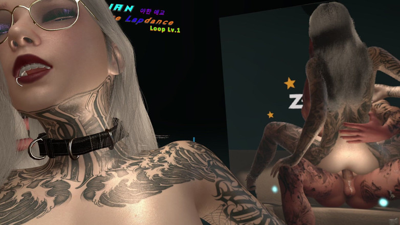 PixelAftDark: Anal Riding by Tattooed Slut