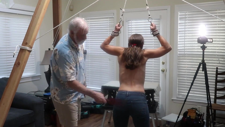 Azure Sky Films: TMS-26) Amateur MILF is gagged paddled flogged caned then fucked...