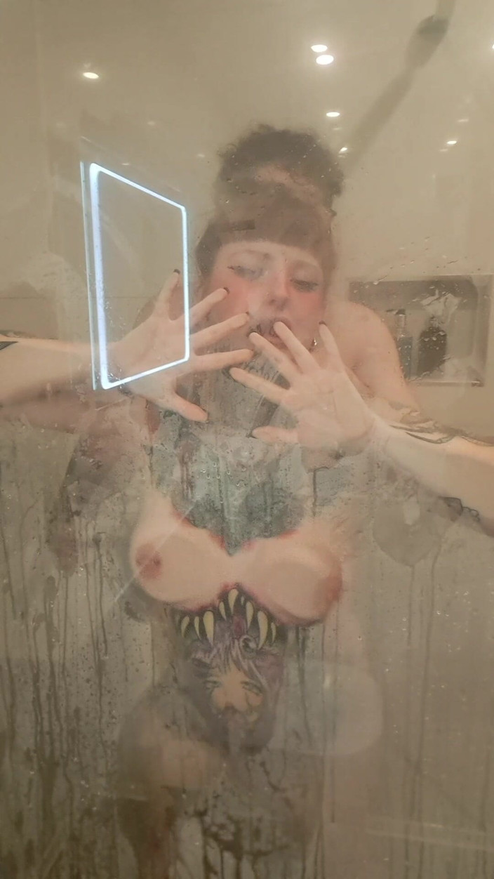Yourfavecumslut: Shower Sex Against the Big Steamy Glass Panel