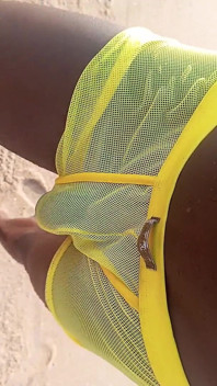 Having Fun on the Beach of Cotonou Alone for the First Time