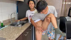 My Stepsister Is Insecure About Her Sexuality, I Make Her Horny and Fuck Her in the Kitchen