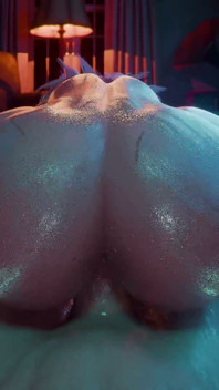 Black Cat Rides Big Dick in Her Room - Moaning Wet Ass Shake 3D Animation