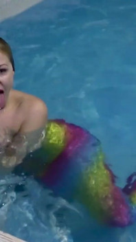 Captive Mermaid Teases You in the Pool