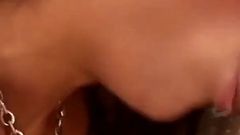 The two whores Black Diamond and Linda Brown suck so well that the cum of the 4 big cocks reaches everywhere