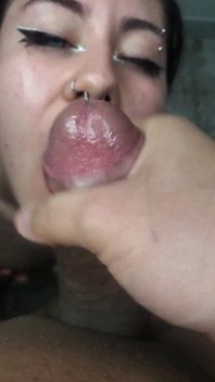 He cums in my mouth and I swallow all the hot milk