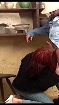Red hair girl cock sucking pussy licking in 69 position