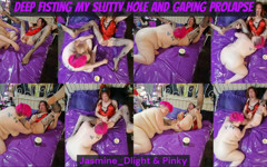Deep Fisting My Slutty Hole and Gaping Prolapse - Jasmine Dlight & Pinky thumbnail