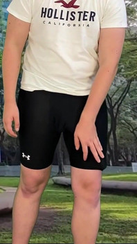 Monster Cock Cyclist Outdoor Dick Flash Cum in Tight Pants