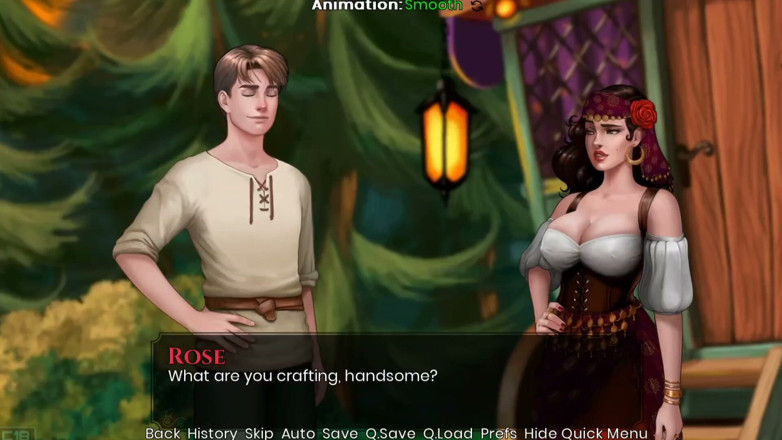 Nowhere: なんて伝説だ セックスシーンゲームプレイ動画 ビジュアルノベルゲーム 義理の兄弟に手コキをするのをめくる
