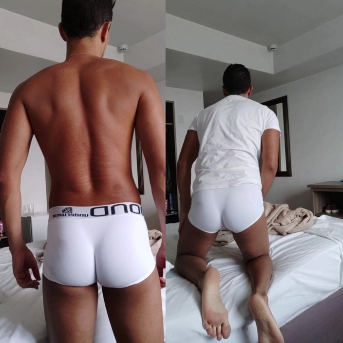 SEX GAY AMATEUR: Líbily se ti moje bílé kalhotky?