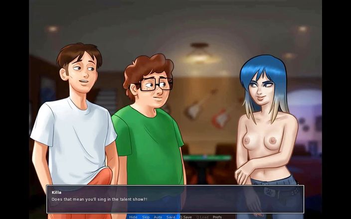Cartoon Play: Summertime saga भाग 206 - छोटे स्तन नीले बाल