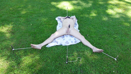 Slavewithnoname69: Straight guy in bondage outside slave milked humiliation