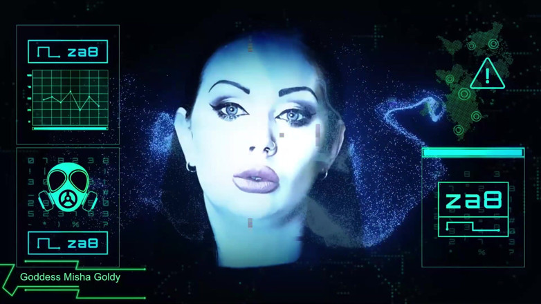 Goddess Misha Goldy: Vírus reprogramando você em um viciado em ordenha de pau...