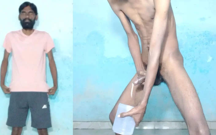 Rajesh Playboy 993: Rajesh Playboy 993 мастурбує великий член і кінчає в банку, дрочить член, великий камшот