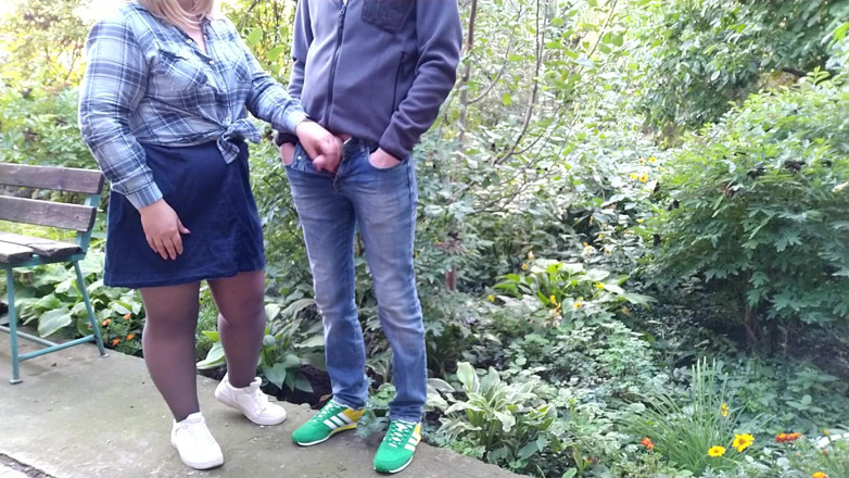 OurFetishLife: Hot golden shower from a big cock outdoors
