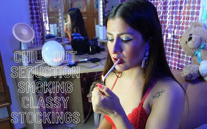 Anitta: Classy stockings and cigarette seduction