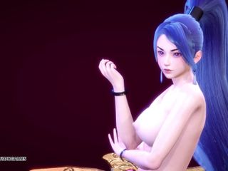 3D-Hentai Games: [MMD] SUNMI - Серце спалити Кайса, сексуальний голий танець Ліга Легенд kda, хентай без цензури r18