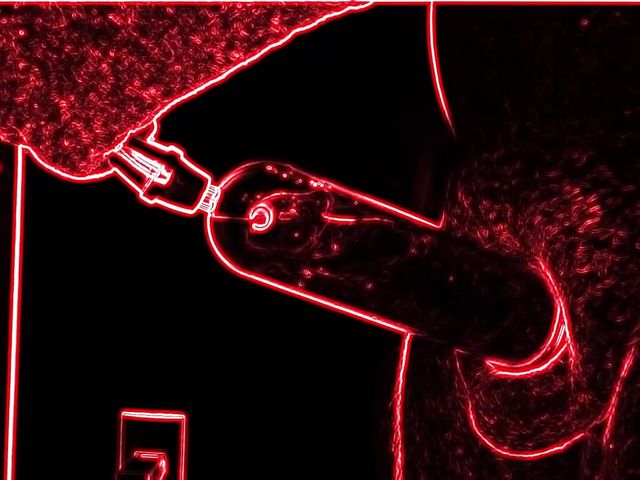 During a Documentary, a Camera Caught the Movement of a Large Dick Inside a Penis Pump (Greedy truck)