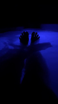 Enjoying the Hot Tub!