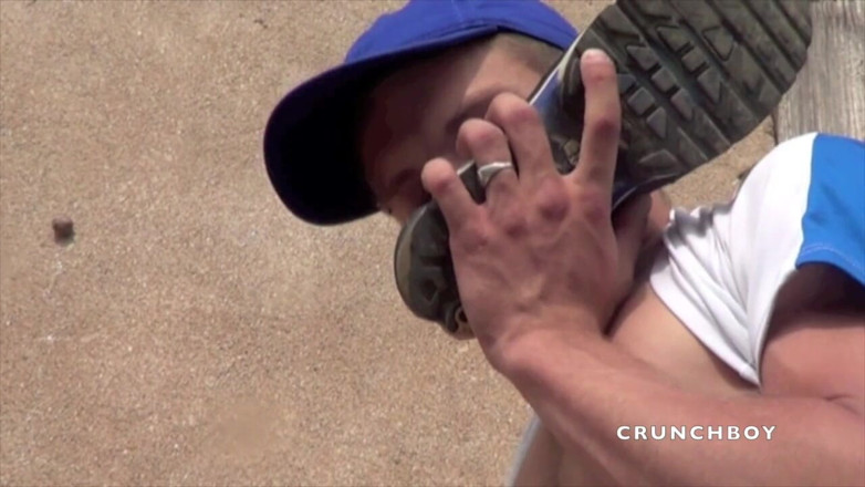 Crunch Boy: Asian slut fucked outdoor by sneaker boy