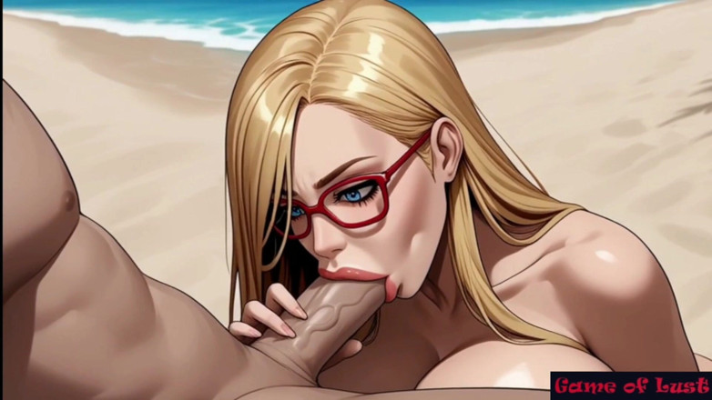 Game of Lust 3D: Kartun Pantai Sepong Pirang Cantik