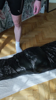 Wrapped in Black Film and Fucked with a Big Cock. 4K Original. Part 1