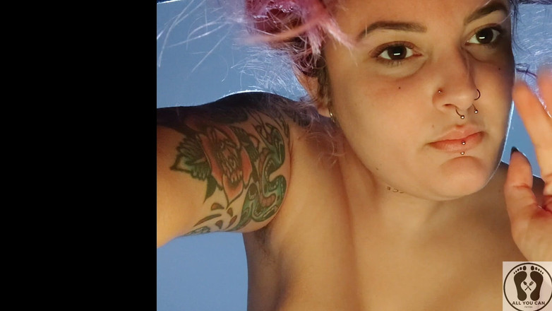 All You Can Fetish: Split screen dubbele Rebeca Addams tieten stuiteren