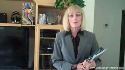 Wicked Sexy Melanie: Big titted blonde lady is blowing hard cock in POV