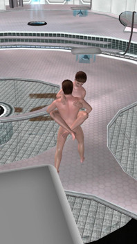 Stallone muscoloso scopa l'amico ben dotato in piedi e poi cavalca un cazzo 3d gay hentai