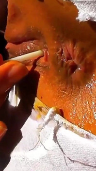 Big Boobed Amateur Playing Lollipop Inside Her Wet Pussy