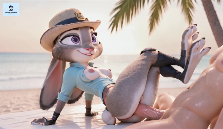 Animatedfeet: Judy Hopps hentai anale feticismo del piede pelosa