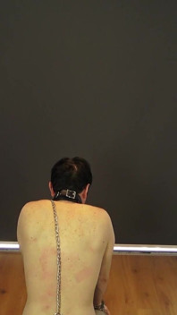 Lady Shirley Dominate Her Slave with Kicking and Spank Him with Different Tools.