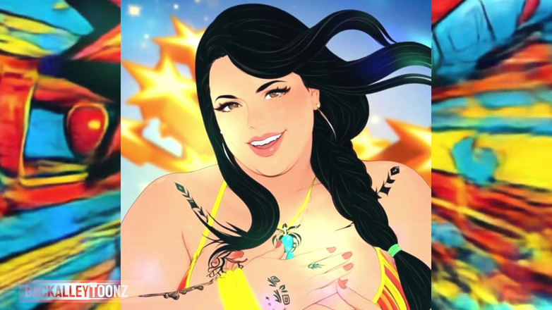 Back Alley Toonz: Awek montel eboni seksi dengan pantat besar panas starlight tebal